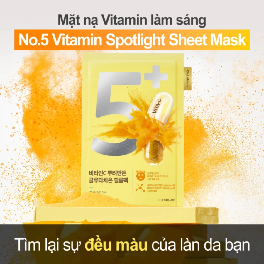 Ảnh Numbuzin No.1,2,3,4,5 Sheet Mask – Cấp Ẩm, Làm Dịu, Phục Hồi, Dưỡng Trắng, Chống Lão Hóa 3