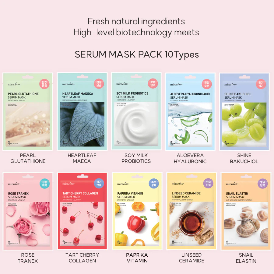 [QUÀ TẶNG KHÔNG BÁN] 1 Miếng Mặt nạ dưỡng da thuần chay MIRACLAIR serum mask Rose Tranex 23G