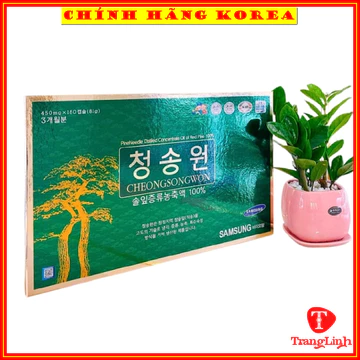 Tinh dầu thông đỏ hàn quốc Cheongsongwon chính hãng hộp xanh 180 viên