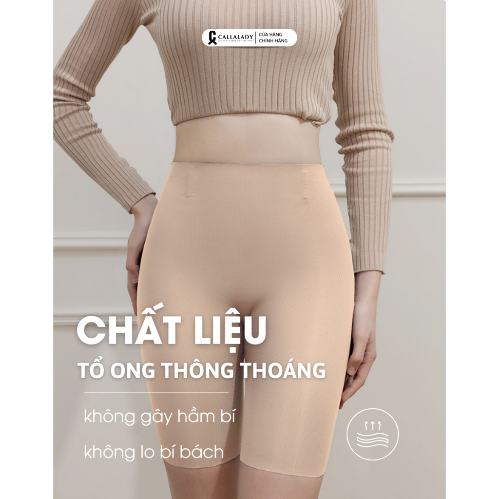 Quần đùi độn mông Callalady nịt bụng dưới nâng mông nịt đùi 3 trong 1 không lộ mỏng tự nhiên có 4 thanh chống cuộn 19