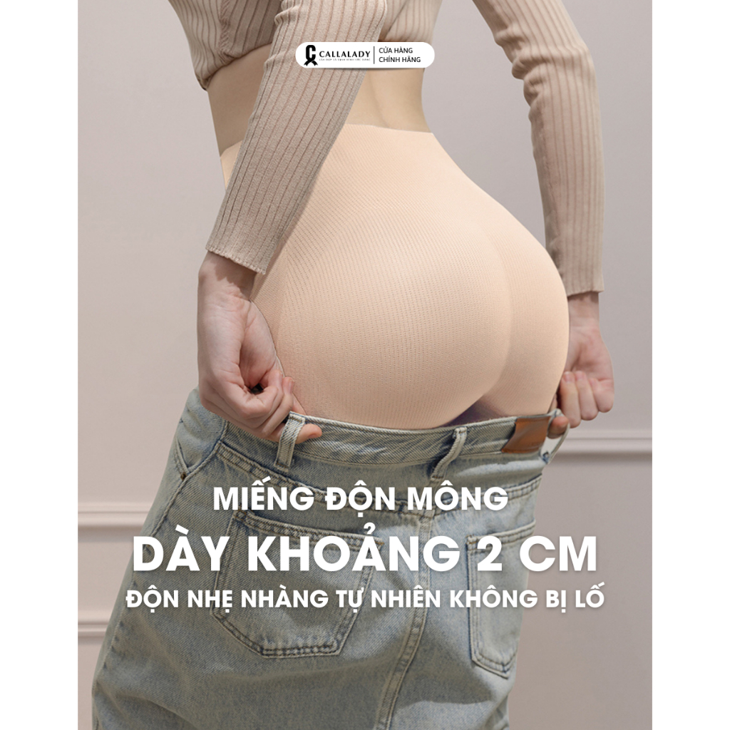 Quần đùi độn mông Callalady nịt bụng dưới nâng mông nịt đùi 3 trong 1 không lộ mỏng tự nhiên có 4 thanh chống cuộn 19