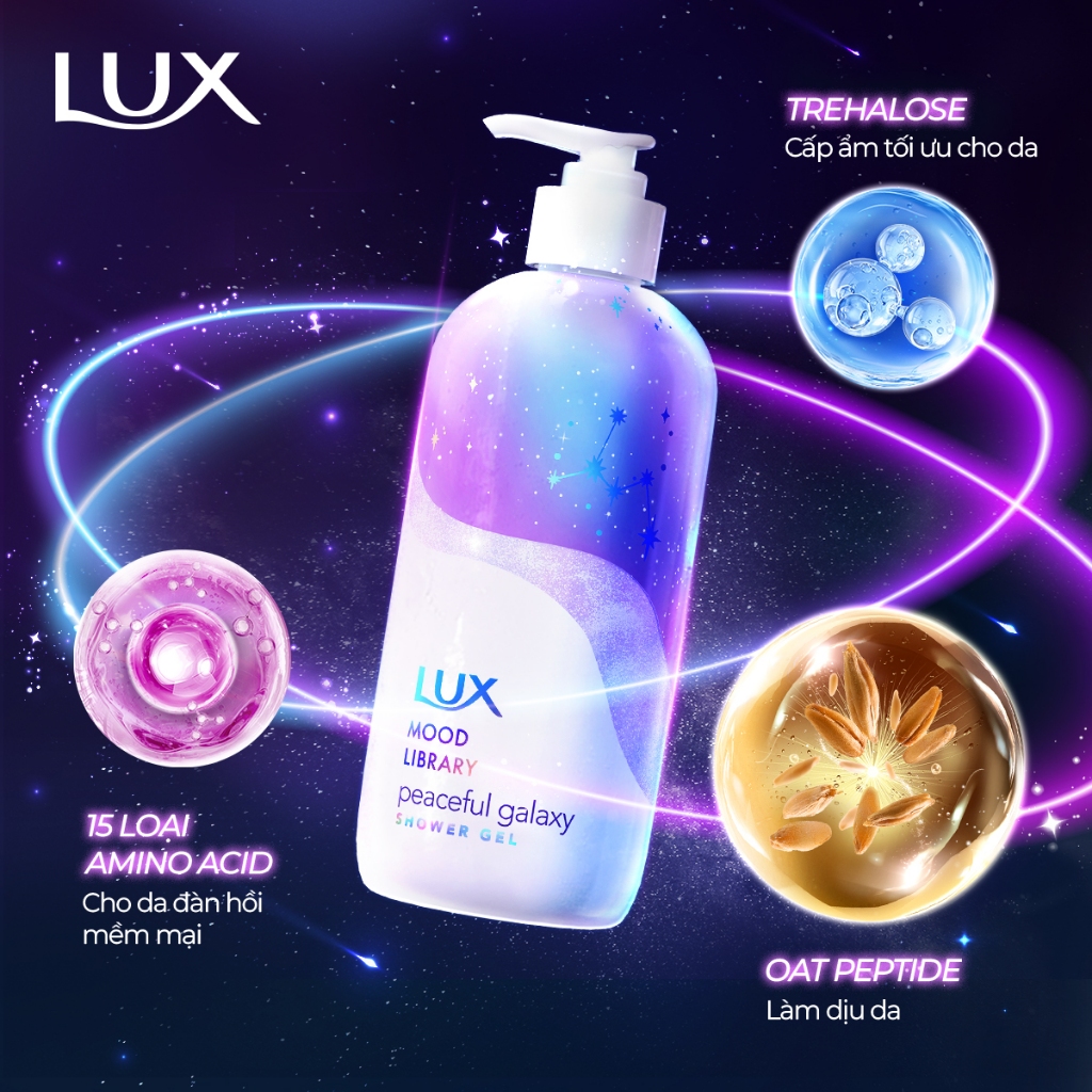 Ảnh Sữa tắm Lux Mood Library Peaceful Galaxy 470g 3