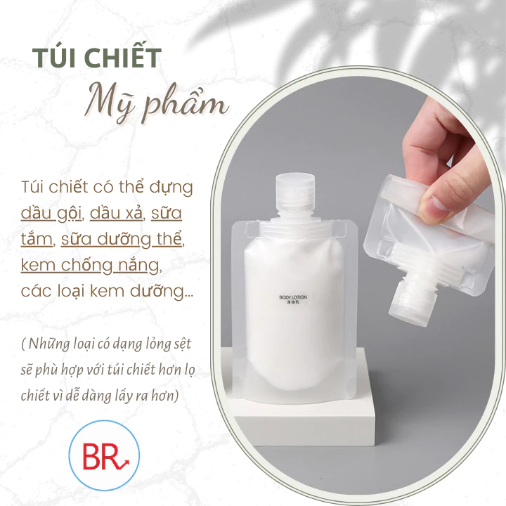 Túi Chiết Đựng Dầu Gội, Sữa Tắm Mỹ Phẩm 50ml Đi Du Lịch – Lọ Chiết Mĩ Phẩm Tiện Ích, Túi Chia Nhỏ Dung Tích Đồ_10804