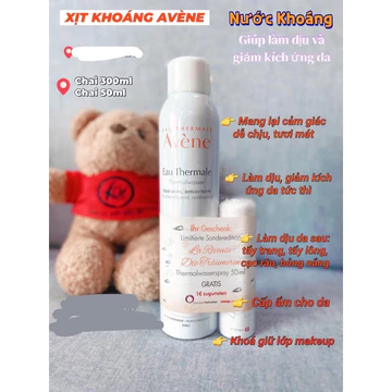 Xịt khoáng Avene 50ml - 150ml- 300ml (có video sp)có bill mua