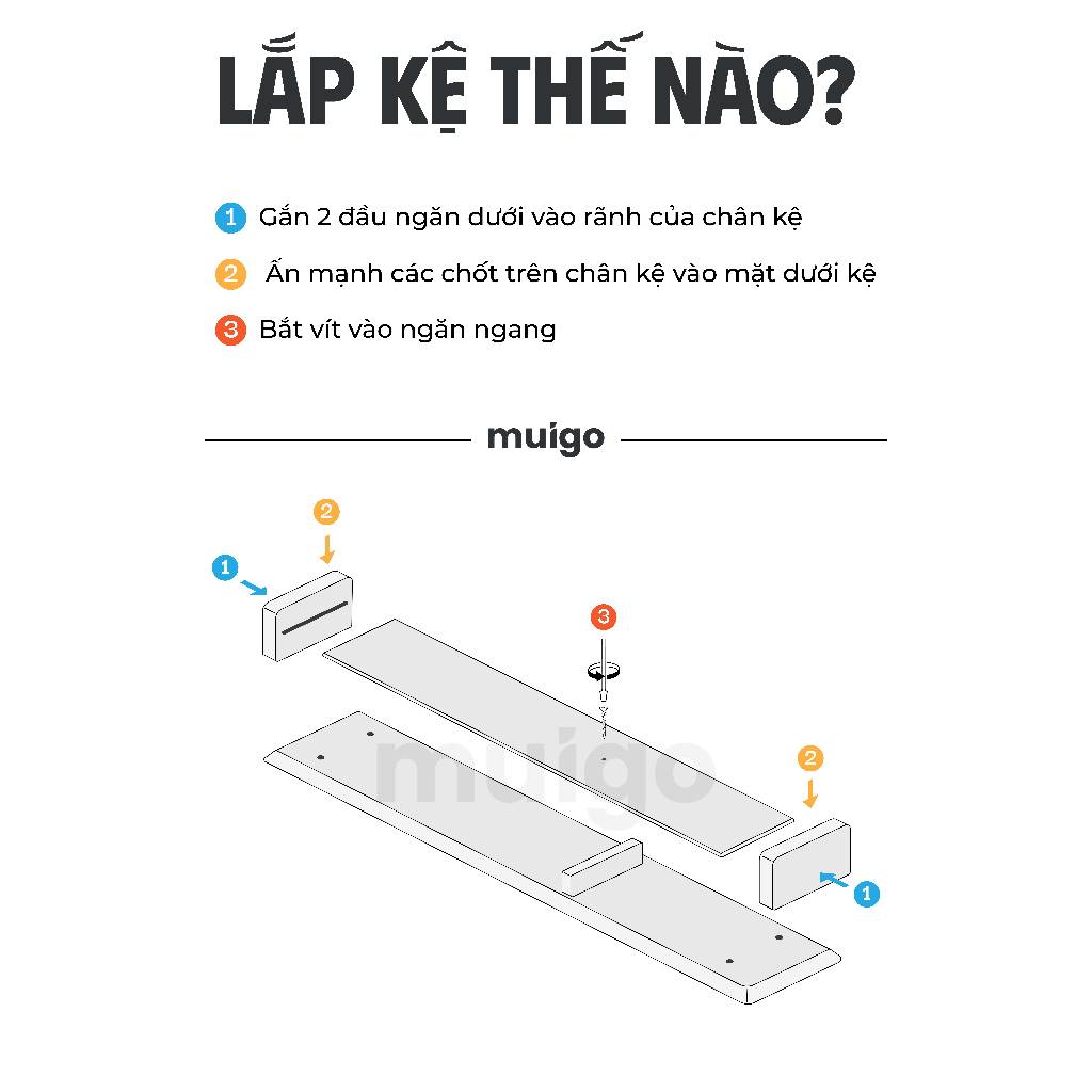 Kệ màn hình máy tính gỗ thịt, Decor góc làm việc, Monitor stand | Muigo Desk Shelf