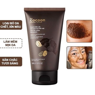 Tẩy da chết cho mặt, cho body Cocoon Chiết xuất cà phê ĐắkLắk, cấp ẩm cho da, giúp da mềm mịn