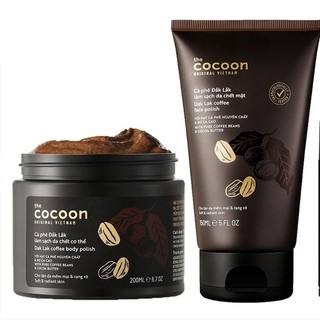 Tẩy da chết cho mặt, cho body Cocoon Chiết xuất cà phê ĐắkLắk, cấp ẩm cho da, giúp da mềm mịn