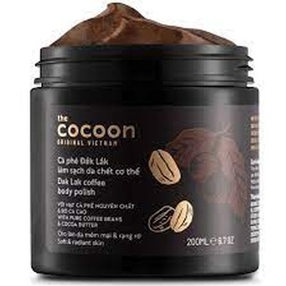 Tẩy da chết cho mặt, cho body Cocoon Chiết xuất cà phê ĐắkLắk, cấp ẩm cho da, giúp da mềm mịn