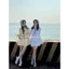 Set Áo Babydoll Kẻ Cúc Bọc Cổ Pha Ren Tay Dài 2 Màu Mix Chân Váy Trắng Phối Ren Boi Hoadanbistore