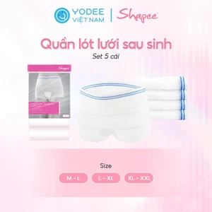 Shapee Quần lót lưới sau sinh đàn hồi, mềm mại, siêu nhẹ, thoáng khí, có thể tái sử dụng (set 5 cái)