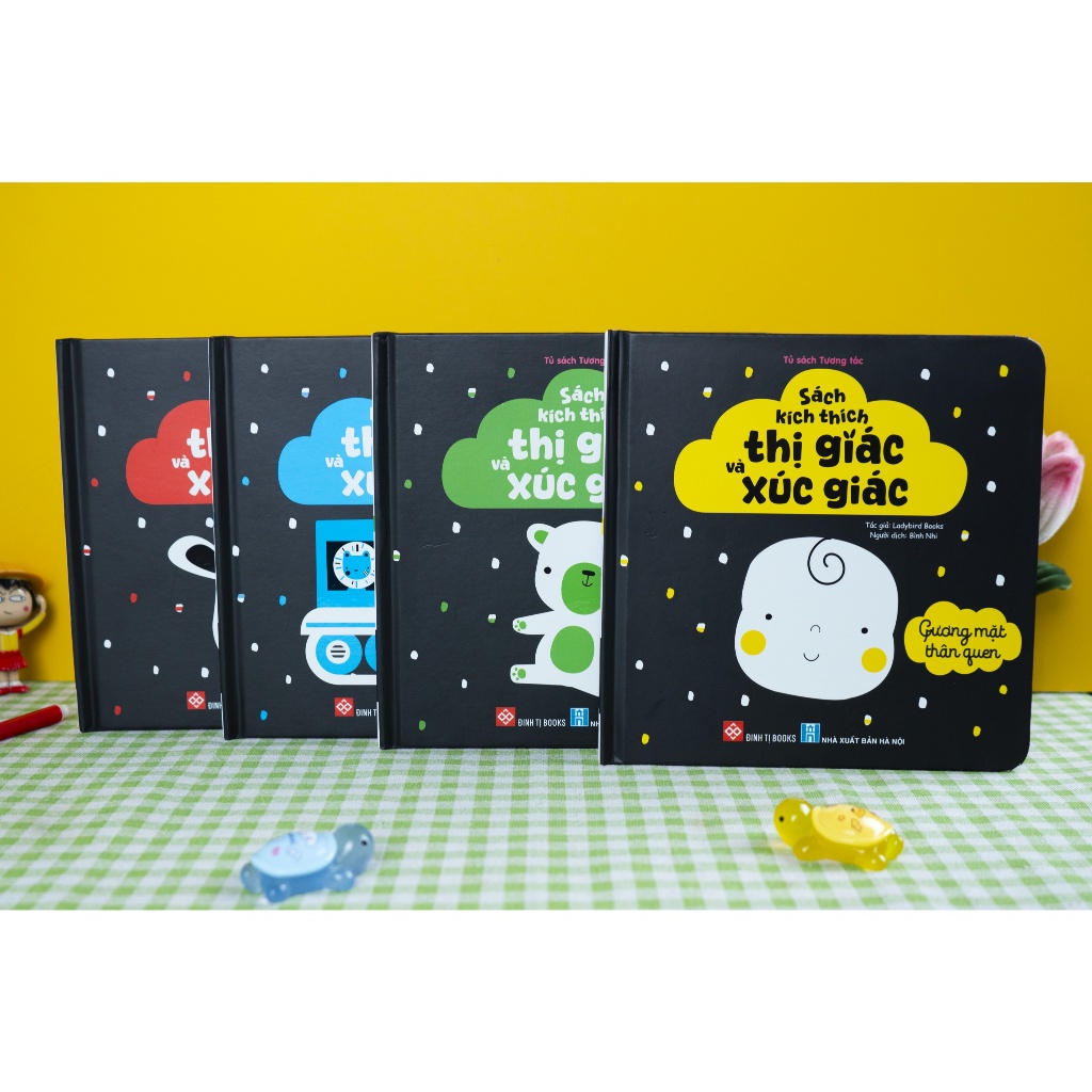 Ảnh Sách - Sách kích thích thị giác và xúc giác trọn bộ 4 tập cho bé 0-3 tuổi Đinh Tị Books 3