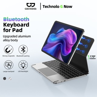 GOOJODOQ Bàn Phím Bluetooth Vỏ nhôm cho iPad Pro 11 Air 4/5/6 10.9 Bàn phím không dây có đèn nền