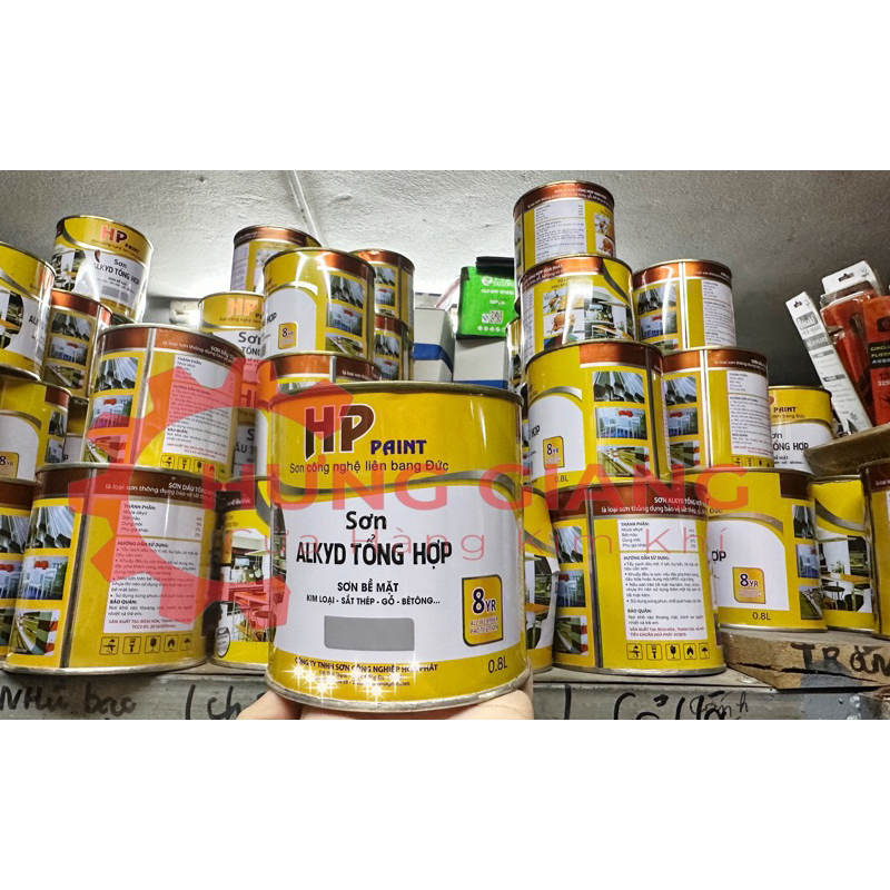 Sơn Tổng Hợp Sắt, Gỗ, Kim Loại, Bê tông HOÀ PHÁT 0.8l CHÍNH HÃNG