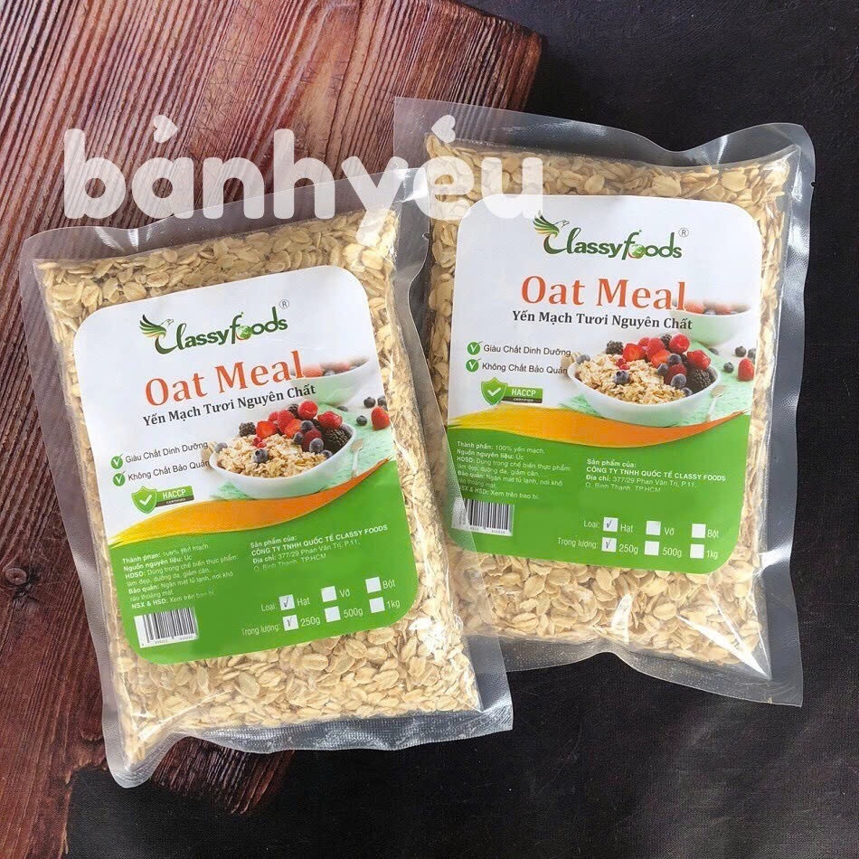 Yến Mạch Tươi Nguyên Chất dùng làm bánh,,món ăn,..Classy Foods 250g - PL211