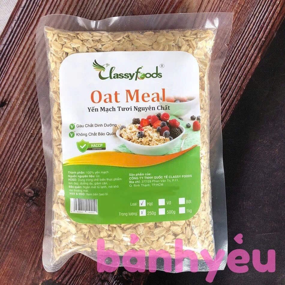 Yến Mạch Tươi Nguyên Chất dùng làm bánh,,món ăn,..Classy Foods 250g - PL211