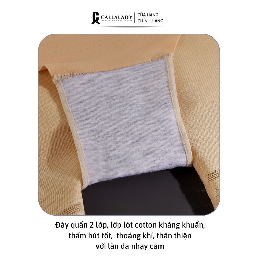 Quần gen bụng dưới Callalady định hình eo gen bụng mặc váy siết eo thon gọn đùi chống cuộn nâng mông có hạt ion 04