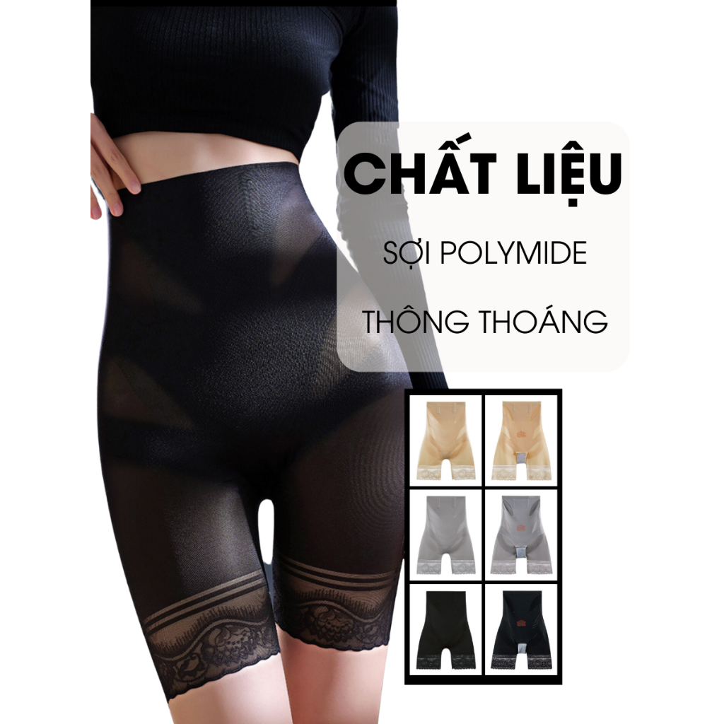 Quần gen bụng dưới Callalady định hình eo gen bụng mặc váy siết eo thon gọn đùi chống cuộn nâng mông có hạt ion 04