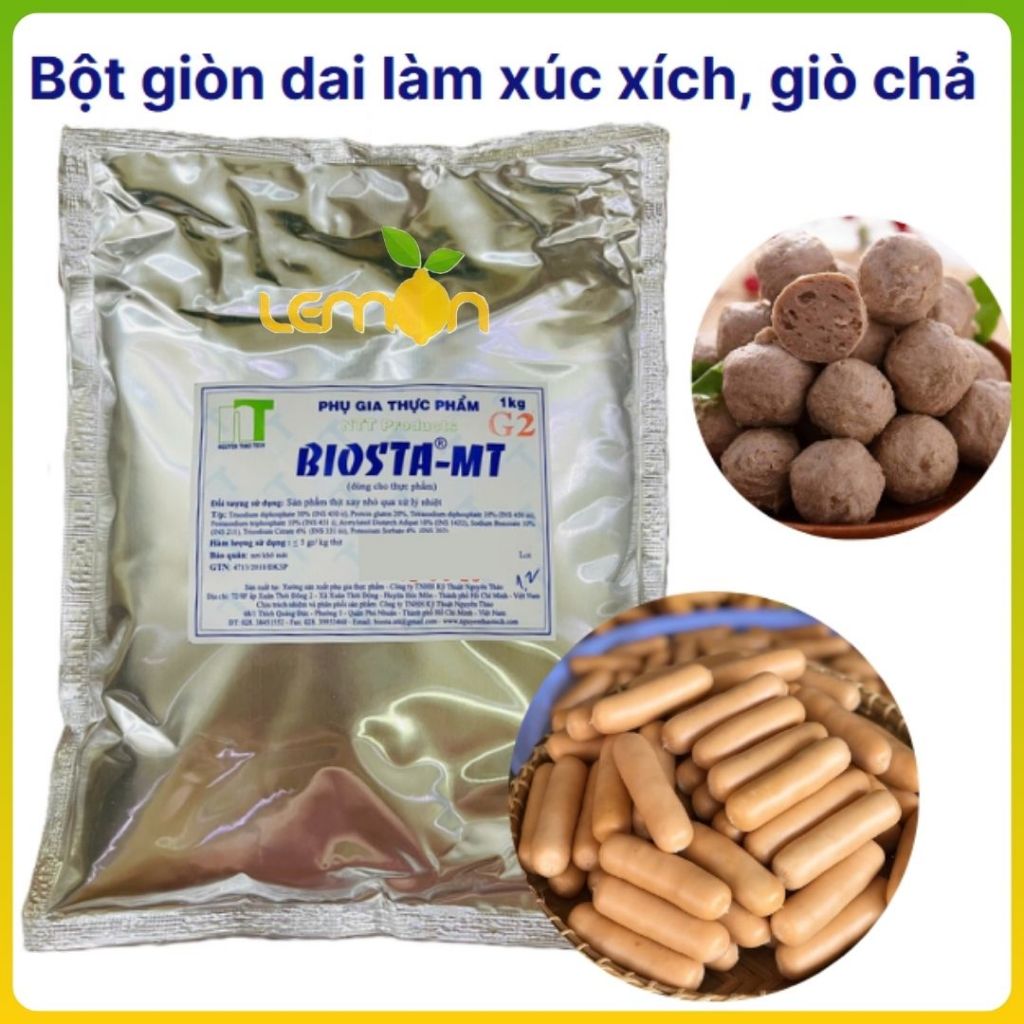 1Kg Phụ gia giòn dai làm giò BIOSTA-MT G2 - Giòn dai, kết dính cho giò ...