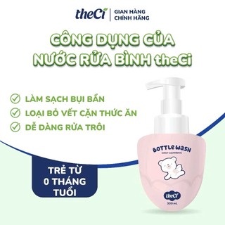 Nước Rửa Bình Sữa theCi Bottle Wash Daily Cleansing Thuần Chay Nước Rửa Vật Dụng Của Bé 300ml - TCYT