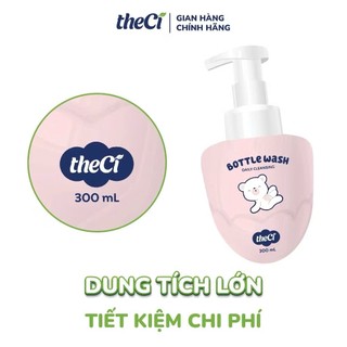 Nước Rửa Bình Sữa theCi Bottle Wash Daily Cleansing Thuần Chay Nước Rửa Vật Dụng Của Bé 300ml - TCYT