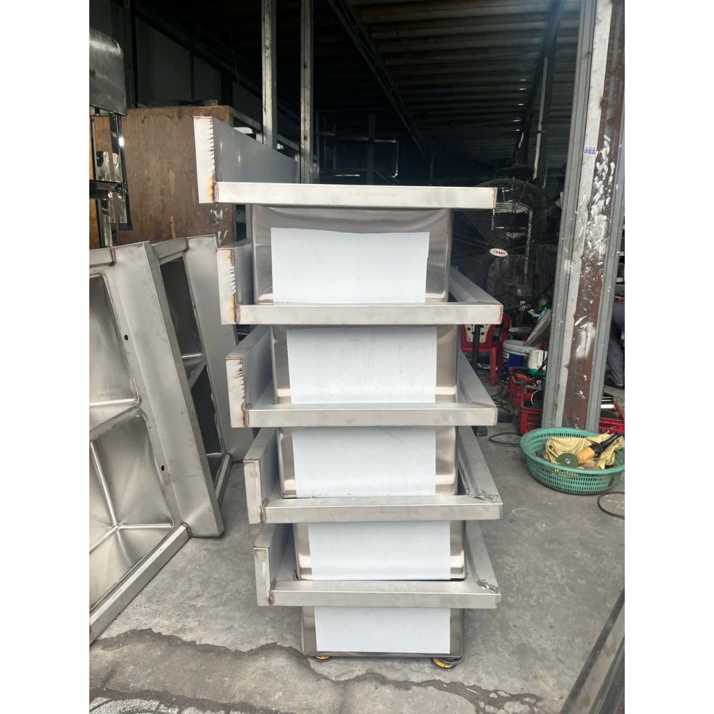 chậu rửa công nghiệp hai ngăn dày đẹp chắc chắn