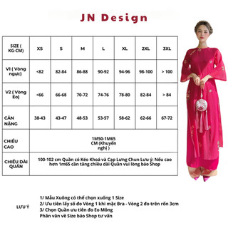 Áo dài cách tân nữ ,áo dài nữ 4 tà dáng xuông đính cúc bọc tay loe chất liệu tơ nhăn thêu- Jn Design J103