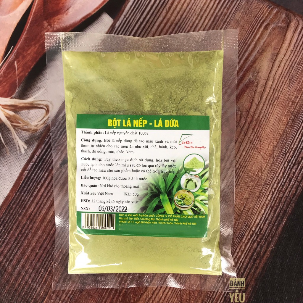 Bột Tạo Màu Tự Nhiên Chợ Quê 50g tạo màu các món bánh (BGTC)