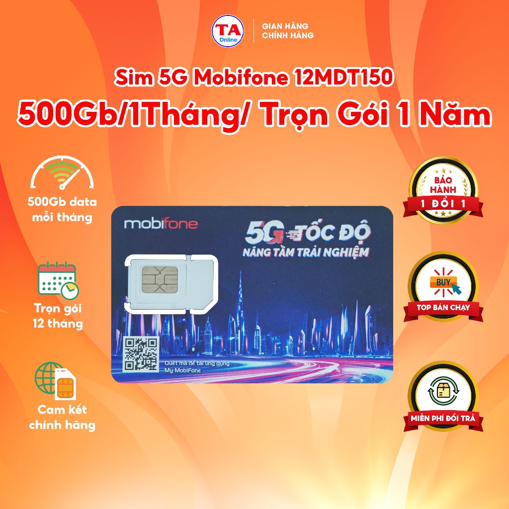 Sim 3G/4G/5G Mobifone 500Gb Mỗi Tháng Tốc Độ Cao Trọn Gói 1 Năm ...