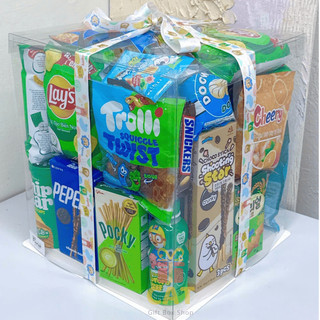 Box bánh kẹo làm quà tặng, hộp quà bánh kẹo độc đáo kèm đèn nháy, thiệp