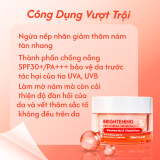 SHINCOS.LAB KEM ỨC CHẾ NÁM BAN NGÀY TRẮNG DA – NÂNG TONE – PHỤC HỒI SPF 30+/PA+++