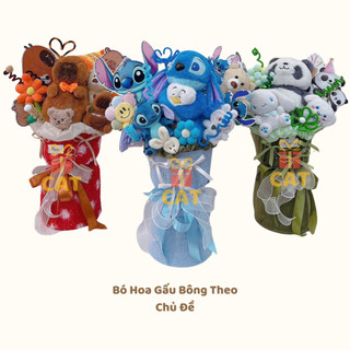 Bó Hoa Gấu Bông Theo Chủ Đề, Hoa Búp Bê Hoạt Hình Nhiều Mẫu Dễ Thương Làm Quà Tặng