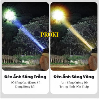 Đèn Pin Đội Đầu Siêu Sáng Proki 2400mAh Bền Bỉ, Chống Thấm, Dễ Dàng Sạc Lại