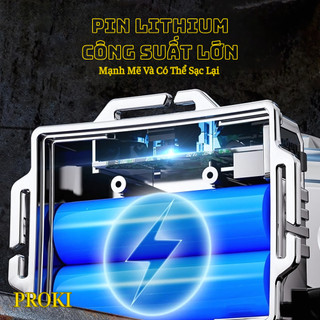 Đèn Pin Đội Đầu Siêu Sáng Proki 2400mAh Bền Bỉ, Chống Thấm, Dễ Dàng Sạc Lại