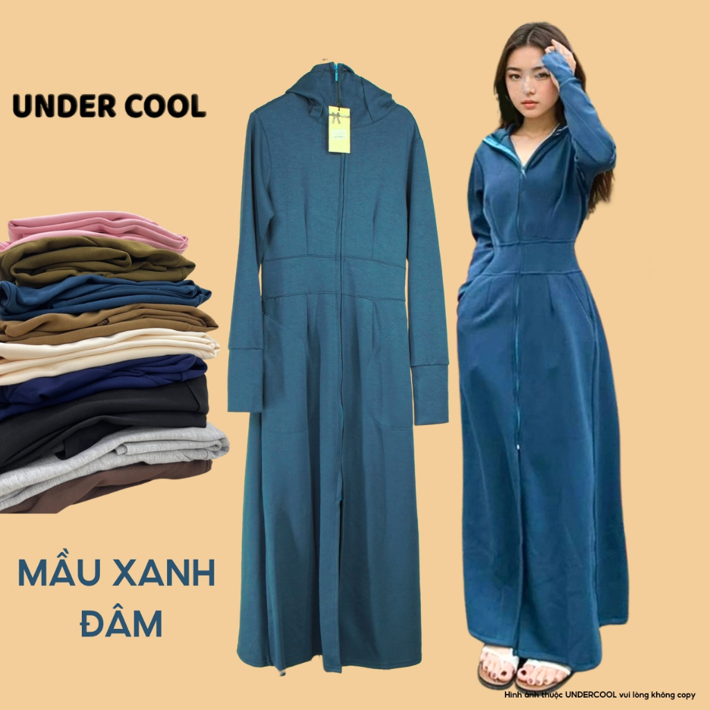 Áo Chống Nắng Dài Toàn Thân UNDERCOOL Umi dày dặn Co Giãn Thoáng Mát - Chống Nắng UPF50+ Nữ Dáng dài ACN04