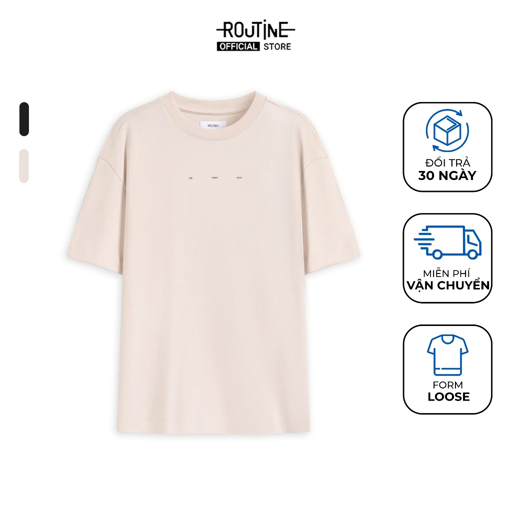 Áo Thun Nam Tay Ngắn Trơn Form Loose - Routine 10F24TSS020 | Shopee ...