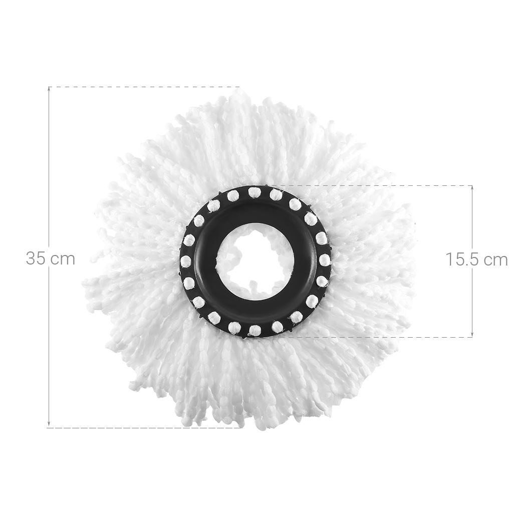 Bông lau nhà thay thế-bông lau 360 độ mâm tròn siêu thấm hút sử dụng cho cây lau nhà tự vắt 360 độ vinasu