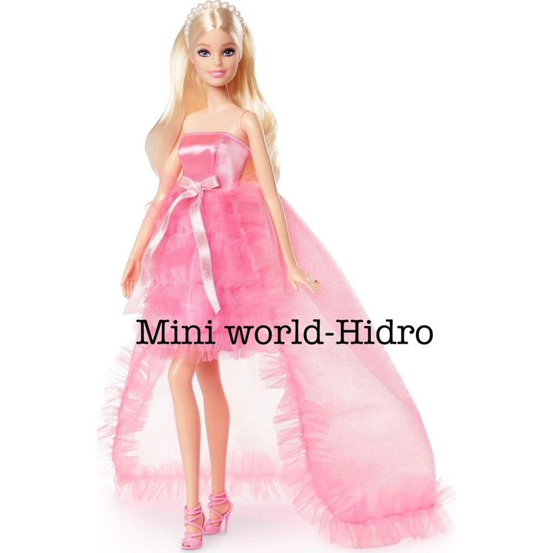 S129 Búp bê Barbie Birthday Wishes Doll with Blonde Hair and Pink Satin ...