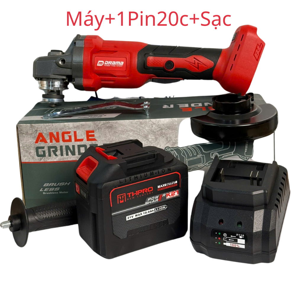 Máy Mài Pin Drama 5122  Động Cơ Không Chổi Than Sử Dụng Chân Pin Phổ Thông 4Cm