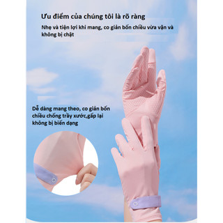 Găng Tay Chống Nắng Phối 2 Màu Cao Cấp Chất Lụa Băng Mát Lạnh Chống Tia UV UPF50+ Libi House