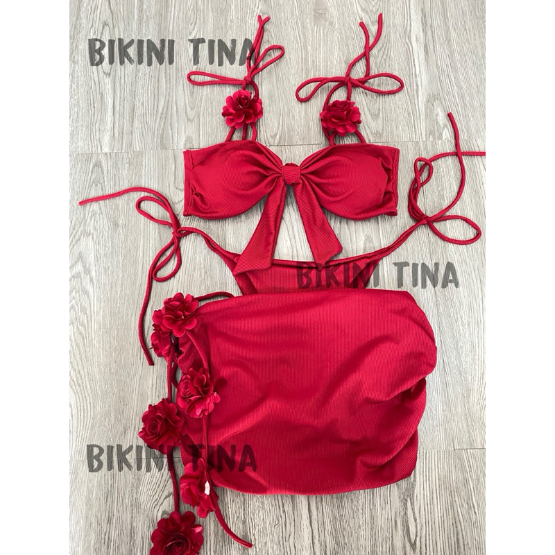 Bikini Tina Set 3 Món Dây 8 Bông Siêu hót mẫu 2025