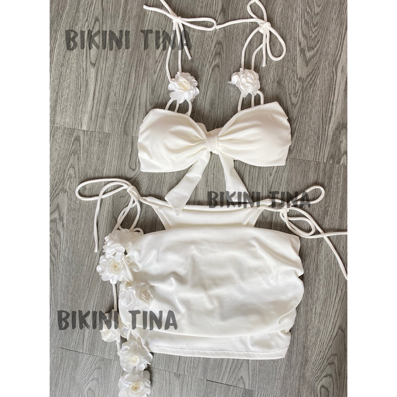 Bikini Tina Set 3 Món Dây 8 Bông Siêu hót mẫu 2025