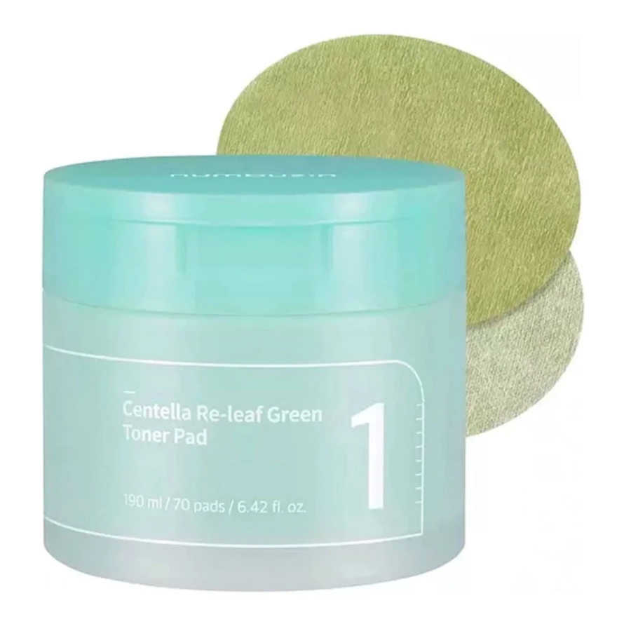 Ảnh Toner Pad Rau Má Numbuzin No.1 Centella Re-leaf Green – Thanh Lọc Làm Dịu Da, Giảm Mụn, Kiểm Soát Dầu, (190ml/70 Miếng) 2
