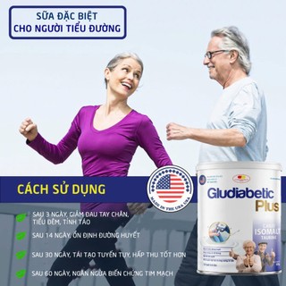 Sữa Bột Cho Người Tiểu Đường Gludiabetic Plus - Dinh Dưỡng Cần Thiết Cho Người Tiểu Đường - Lon 400/900G