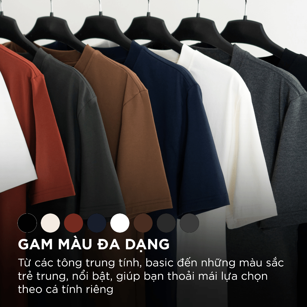 Ảnh Áo thun nam trơn CAPMAN CLUB tay ngắn cổ tròn basic , vải cotton thấm hút phom regular fit 2