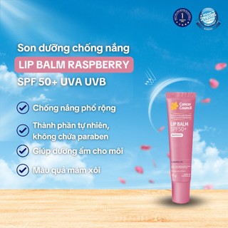 Son dưỡng môi chống nắng Cancer Council Raspberry Lip Balm SPF50+ (15g)
