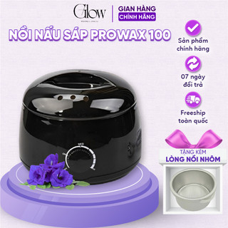 Nồi Nấu Sáp Wax Lông ProWax 100 Màu Đen GLOW WAXING Cao Cấp Nấu Sáp Wax Lông Tan Sáp Nhanh CHE TÊN