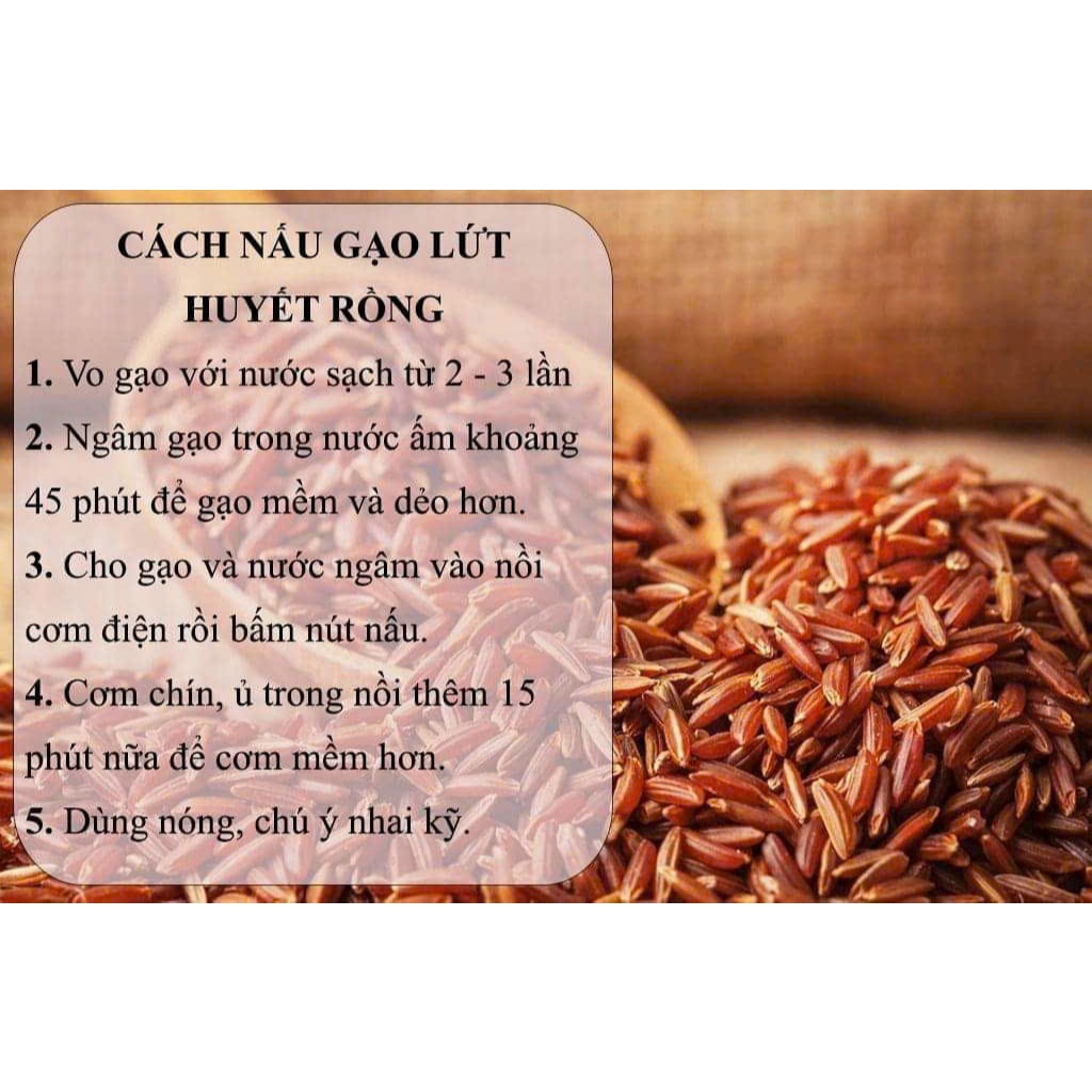 2kg Gạo Lứt Đỏ Thực Dưỡng - Loại 1 lúa 6 tháng - tốt cho người cần giảm cân, tiểu đường, tim mạch