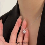 [HCM Hỏa Tốc] Dây chuyền bạc nữ KYDOPAL mặt cỏ bốn lá 4 cánh tim mặt đính đá giọt nước trang sức 925 - PAL9C3C30 — ảnh 2
