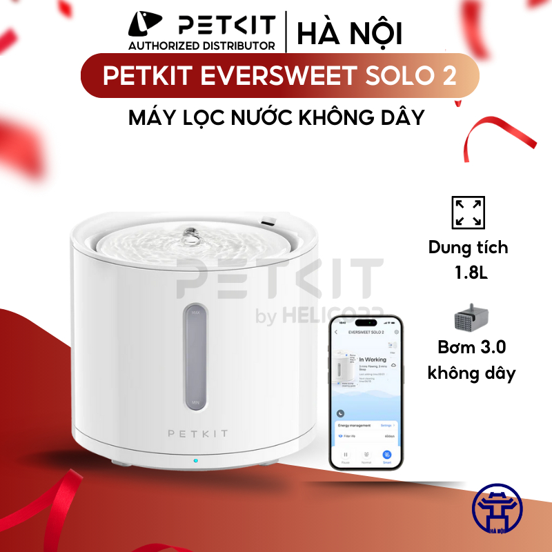Ảnh Máy Lọc Nước Cho Chó Mèo PETKIT SOLO 2 Công Nghệ Bơm Không Dây Sử Dụng Nguồn USB 5V An Toàn Điện 1