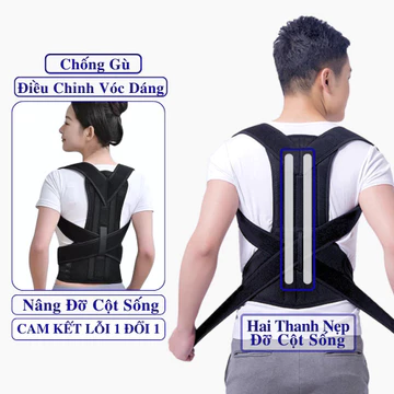 Đai Chống Gù Lưng Nam Andego Điều Chỉnh Tư Thế Bảo Hành 1 Năm, Đai Lưng Chống Gù Cải Thiện Vóc Dáng.